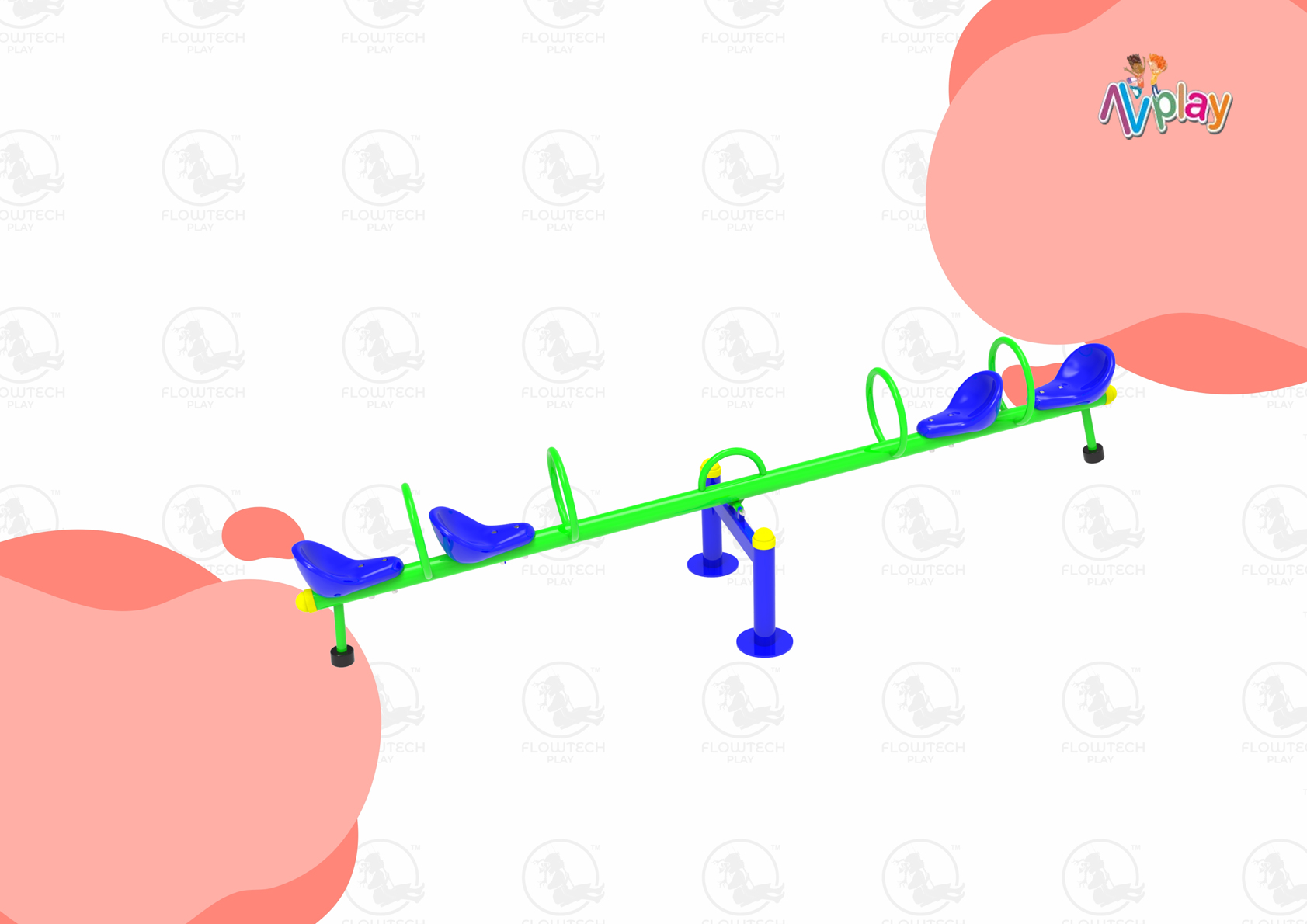 Single 4 Seated See Saw (Pro Code: MSS002)
