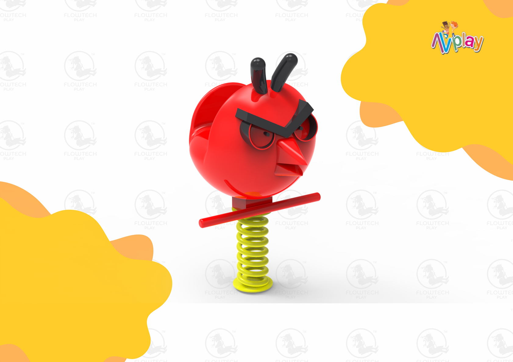 Red Angry Bird Spring Ride Manufacturer, Supplier, Dealer & Service Provider in Uttar Pradesh, India