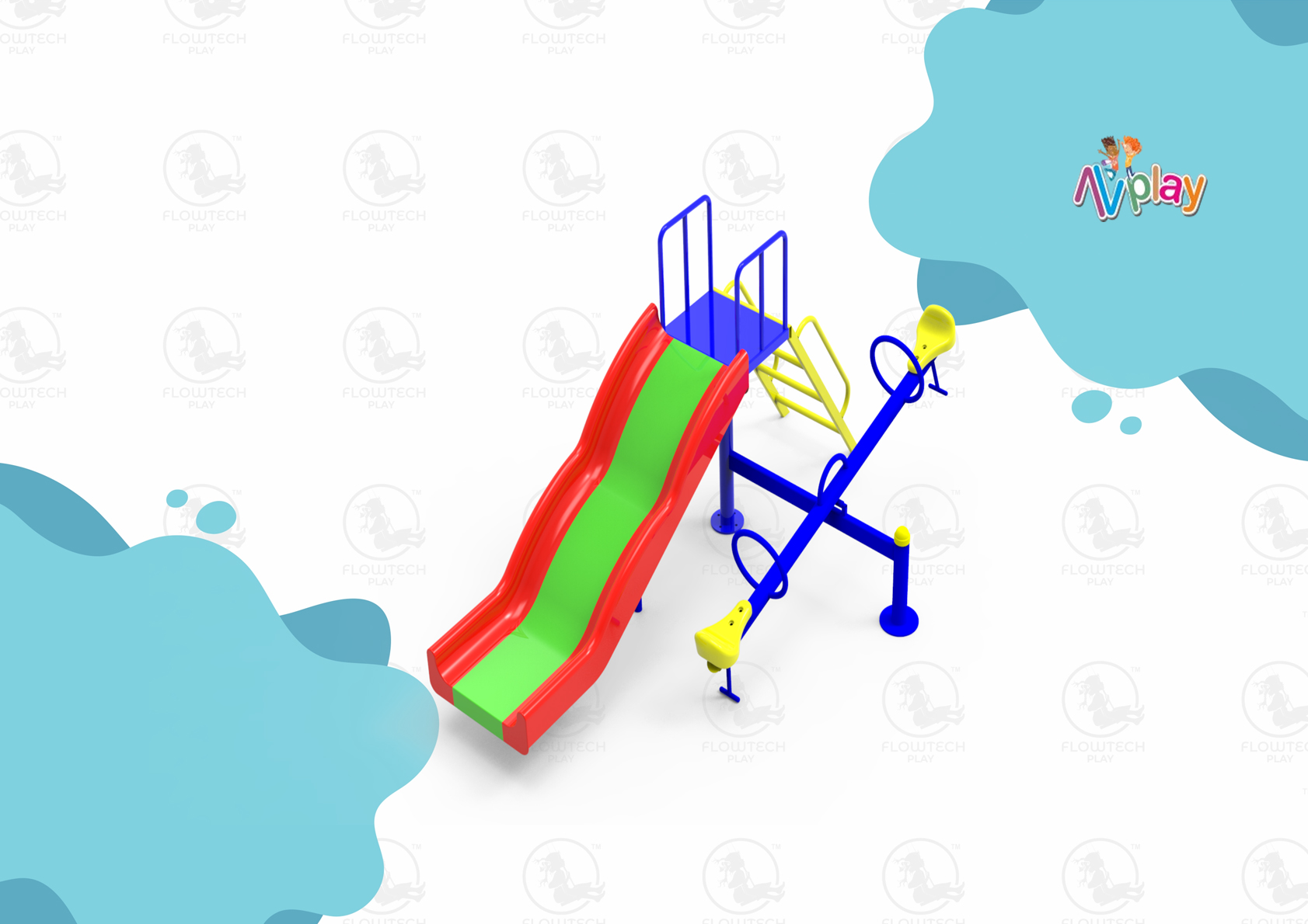 2 In 1 Combination Playground Set Manufacturer, Supplier, Dealer & Service Provider in Uttar Pradesh, India